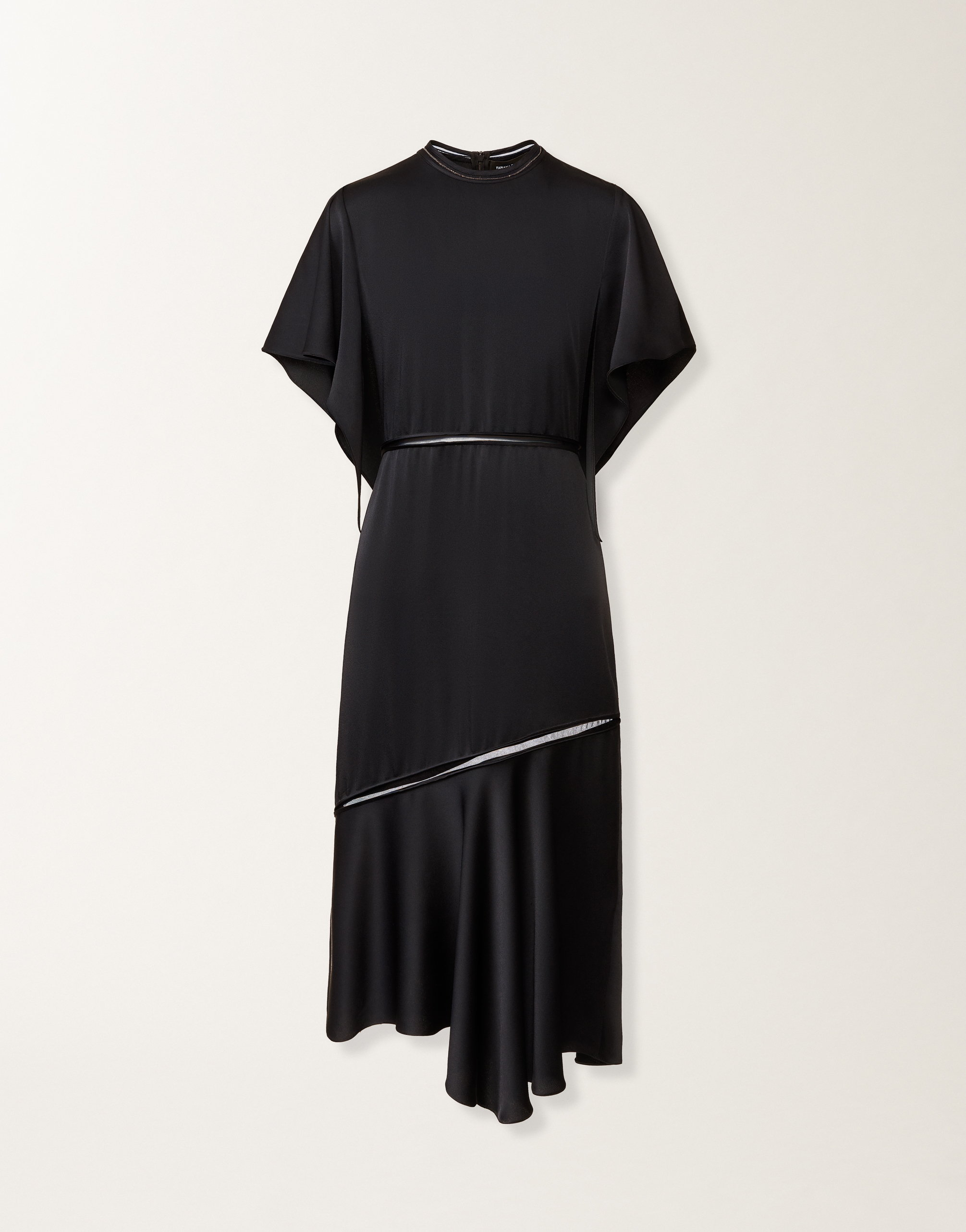 Midi dress in midnight blue enver satin