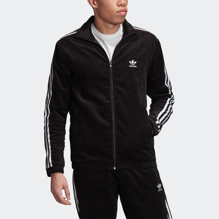 Originals Cord corduroy Zipper Jacket Black