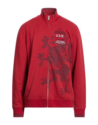 Man Sweatshirt Red Size XXL Cotton
