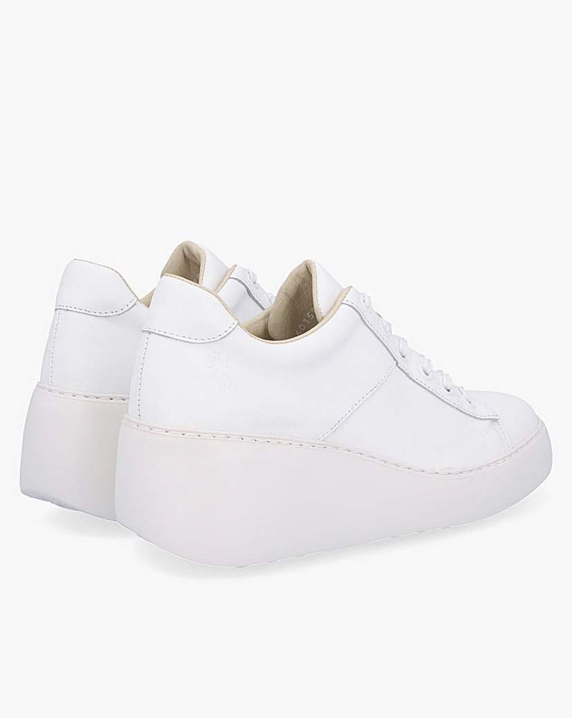 Fly London Delf II White Wedge Trainer