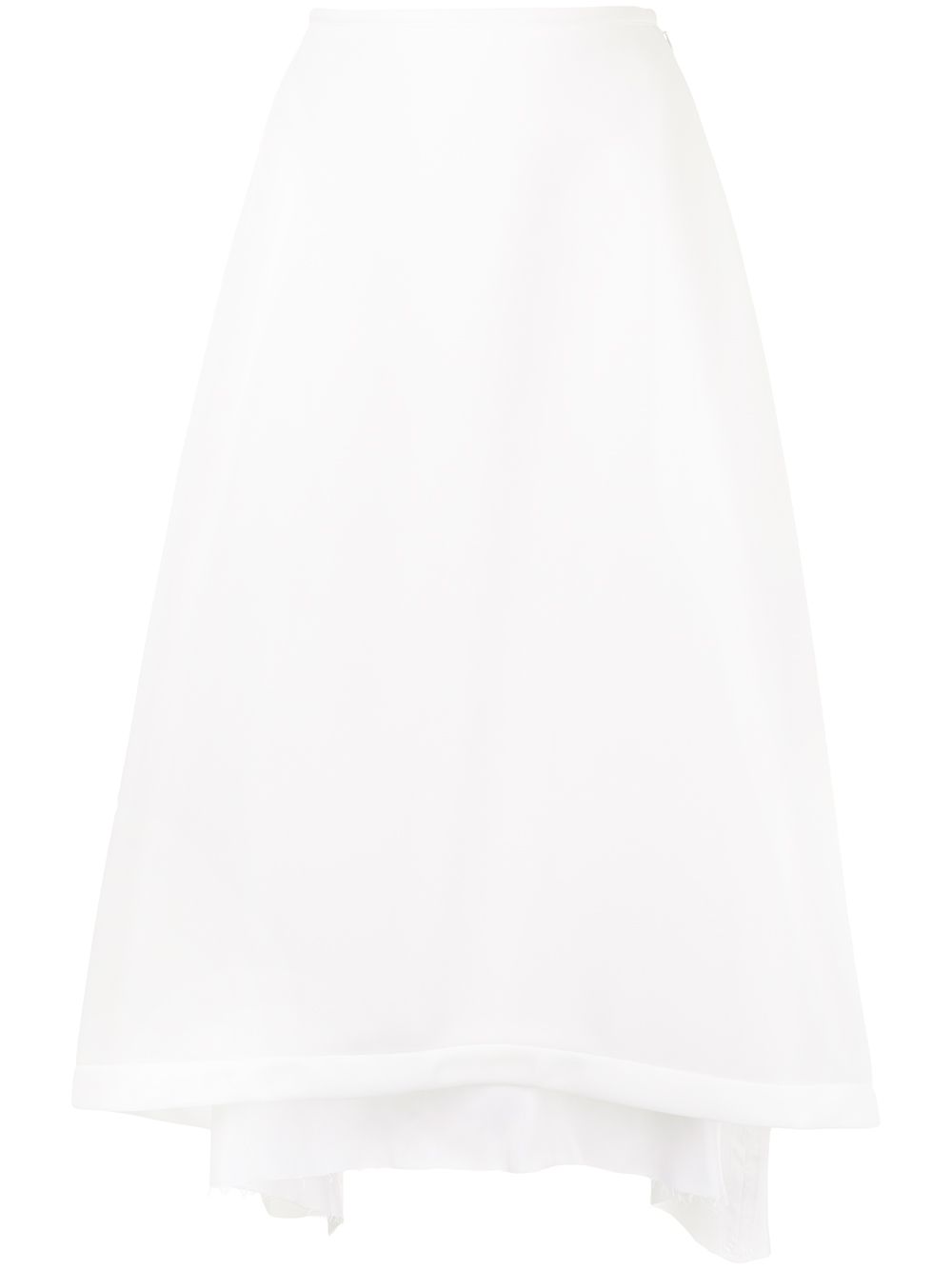 Jersey knit flared skirt - White