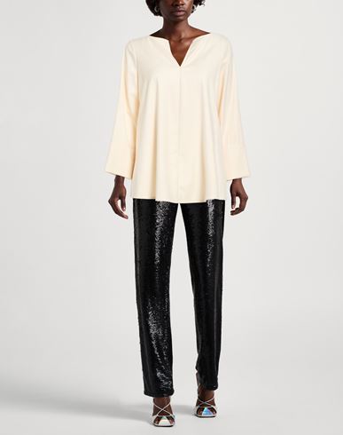 Collection Privēe? Woman Top Ivory Size 10 Polyester, Rayon, Elastic fibres