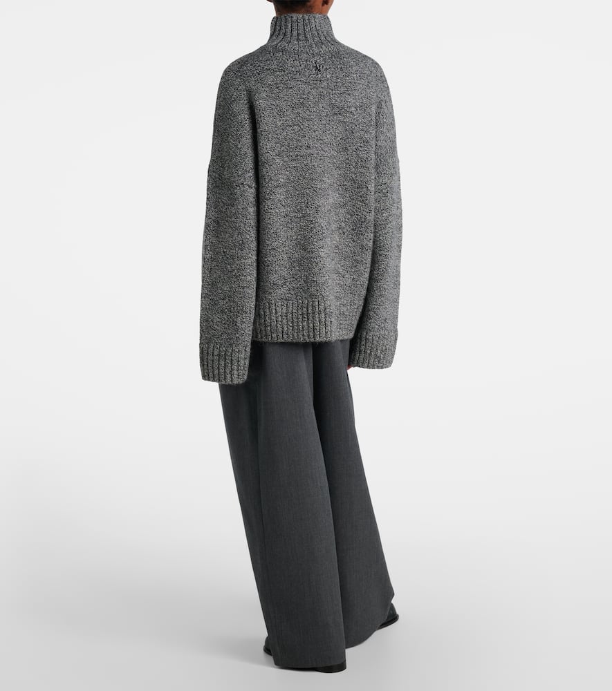 Wool and alpaca-blend turtleneck sweater