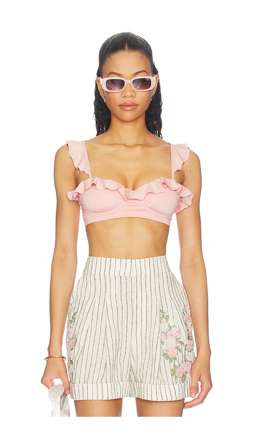 Agua Bendita Margot Bikini Top in Pink. - S also in