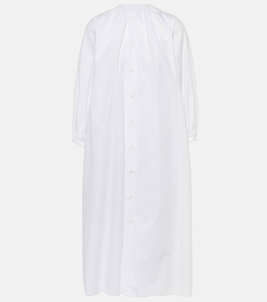Cotton poplin midi dress