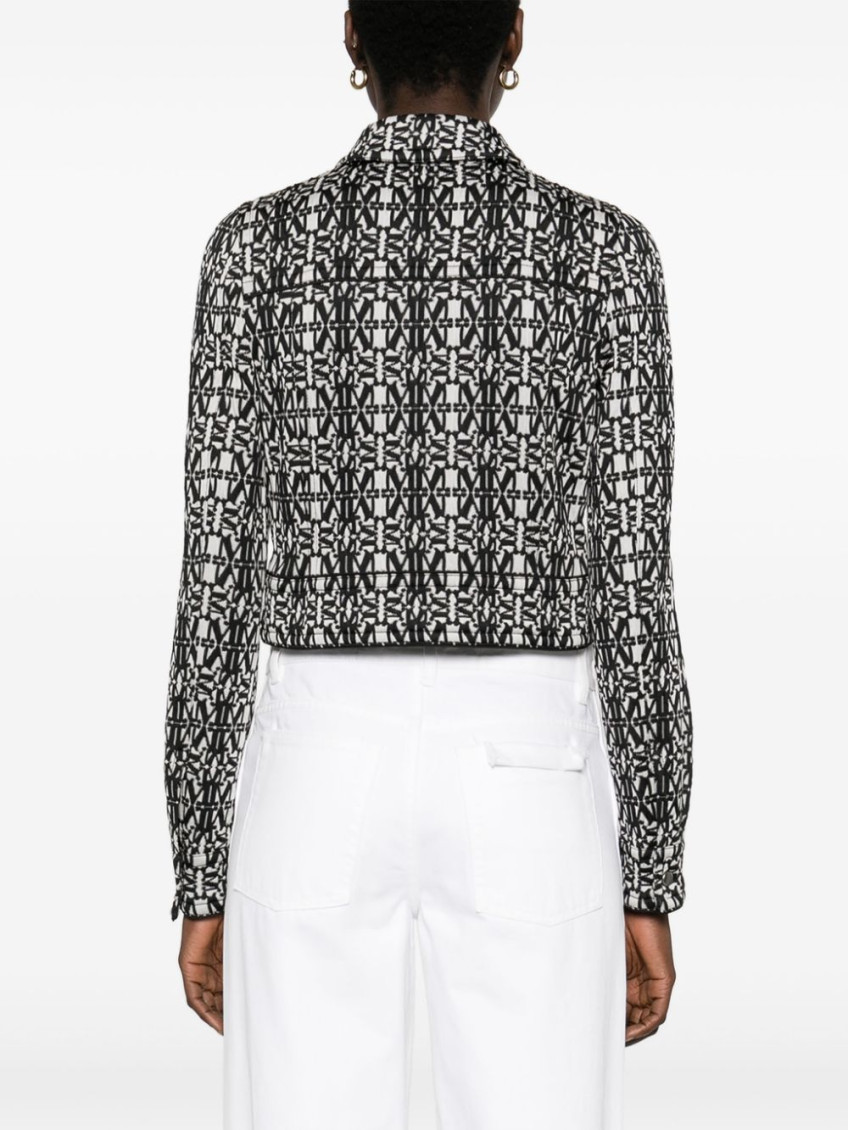 All-over Patterned Zip-up Jacket