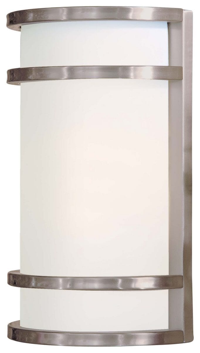 Bay View 2-Light Outdoor Wall Light in Brushed Stainless Stee