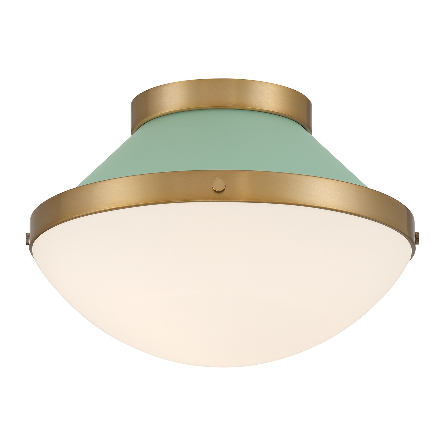 Vibrant Gold + Green Flush Mount from the Xander Collection