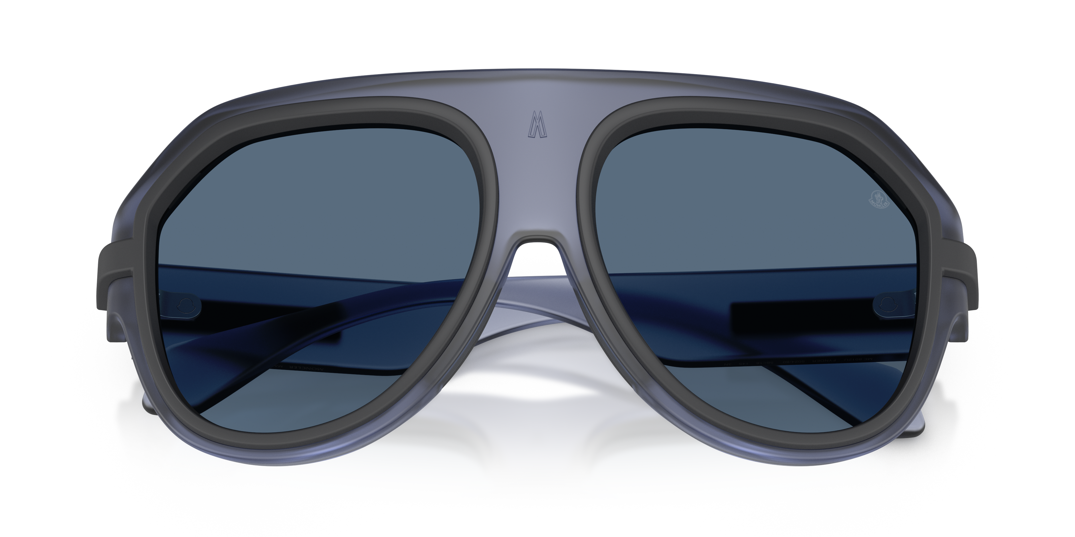Moncler Unisex Moncler ME8012U FYNDER 502480 Sunglasses Injected Blue Light blue Pilot Norma