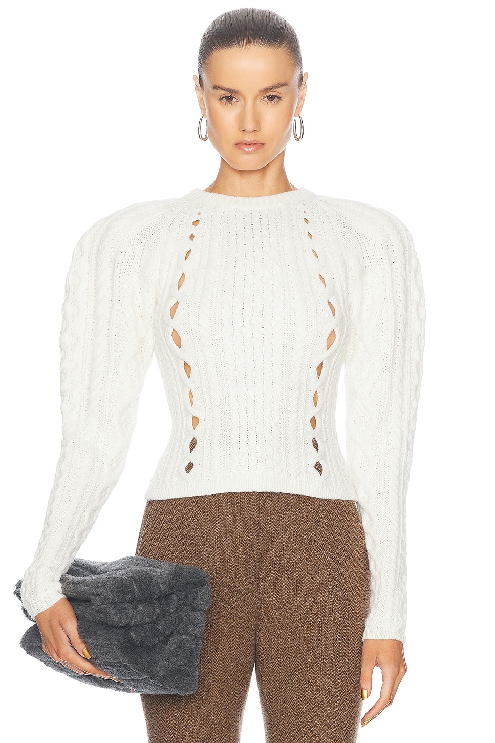 Gabriela Hearst Petersburg Sweater in Ivory - Ivory. S also in