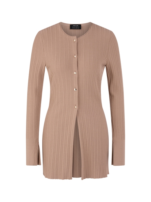 Marc Cain ‘Rethink Together’ ribbed cardigan, brown, 34 N