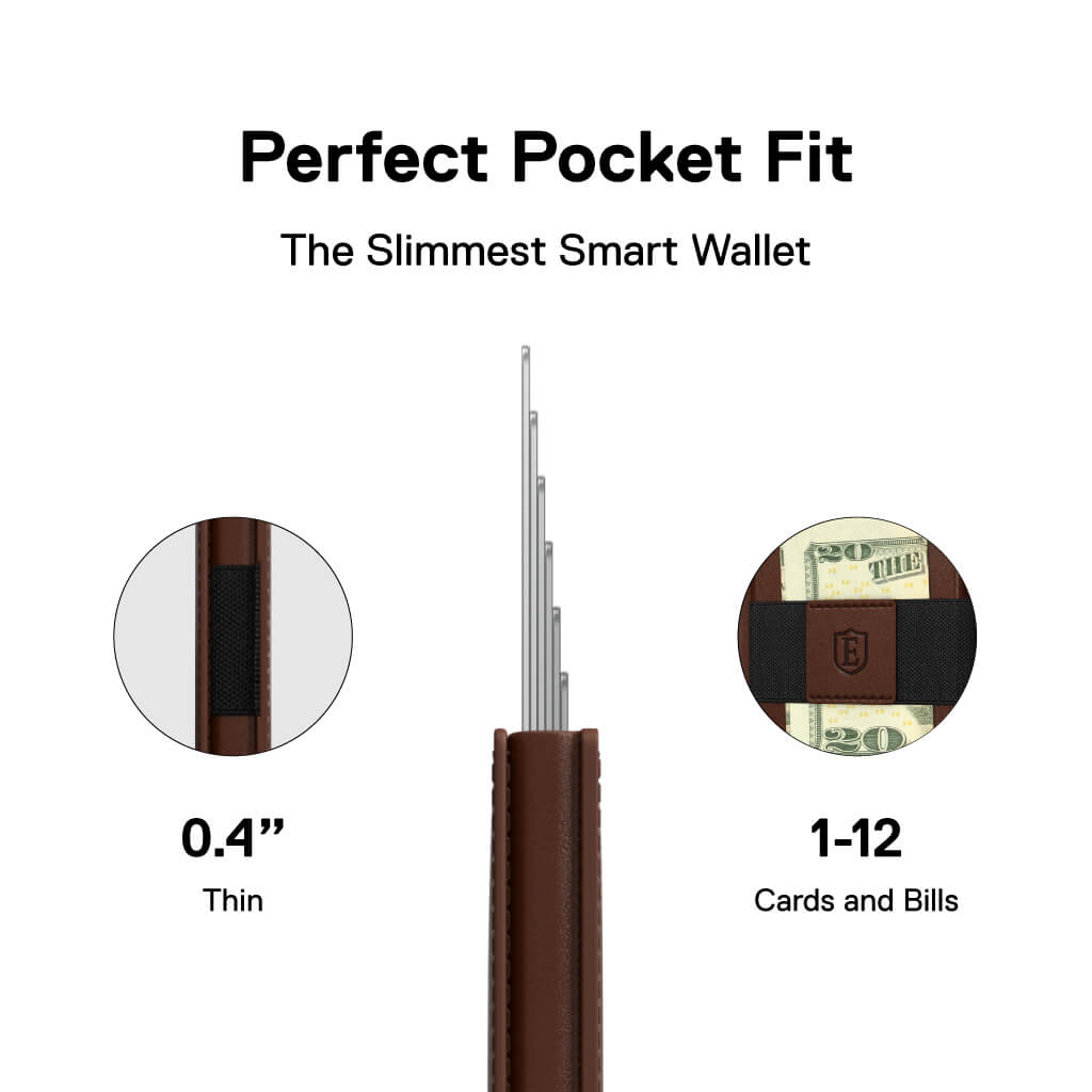 Men's Wallet - Smiley x Ekster Premium Slim Men's Wallet Trackable Wallet Leather Smart Wallet RFID Blocking