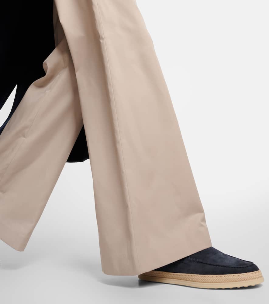 Mid-rise wide-leg pants