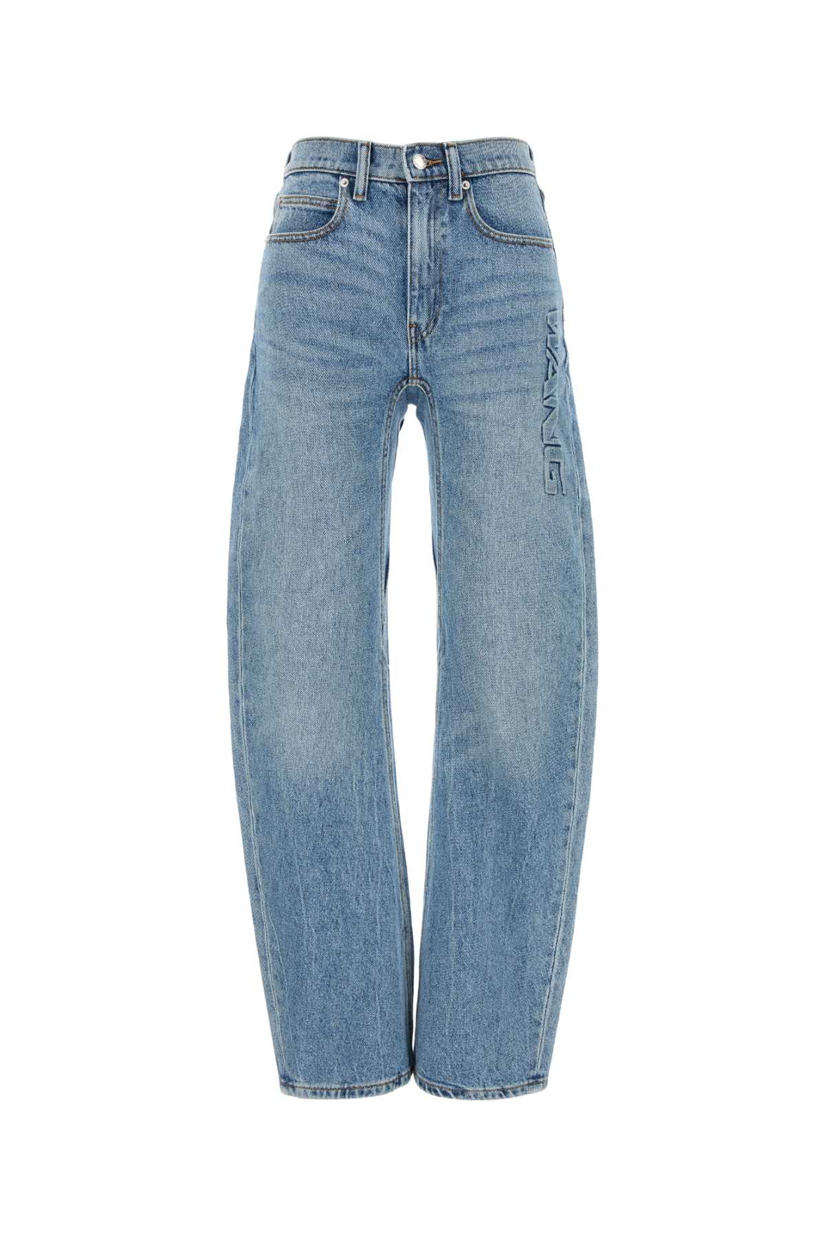 Logo-embossed jeans - Blue