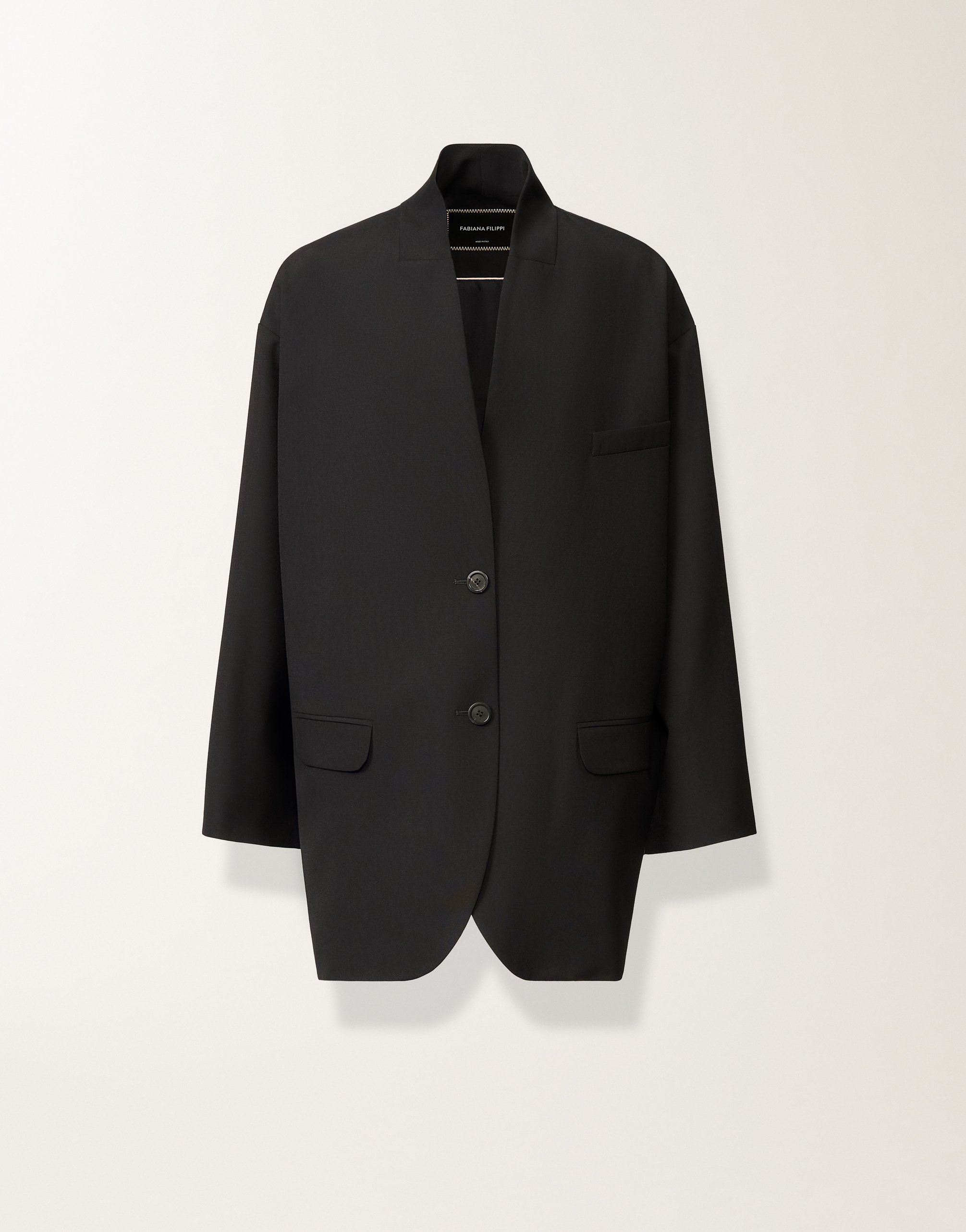 Midnight blue techno-tailored jacket