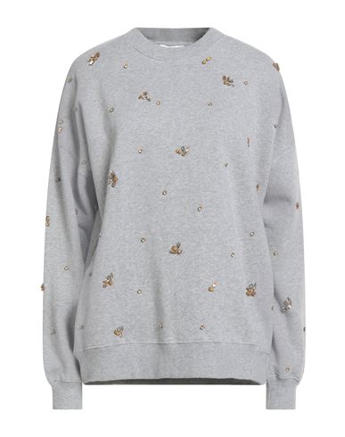 Woman Sweatshirt Grey Size 4 Cotton