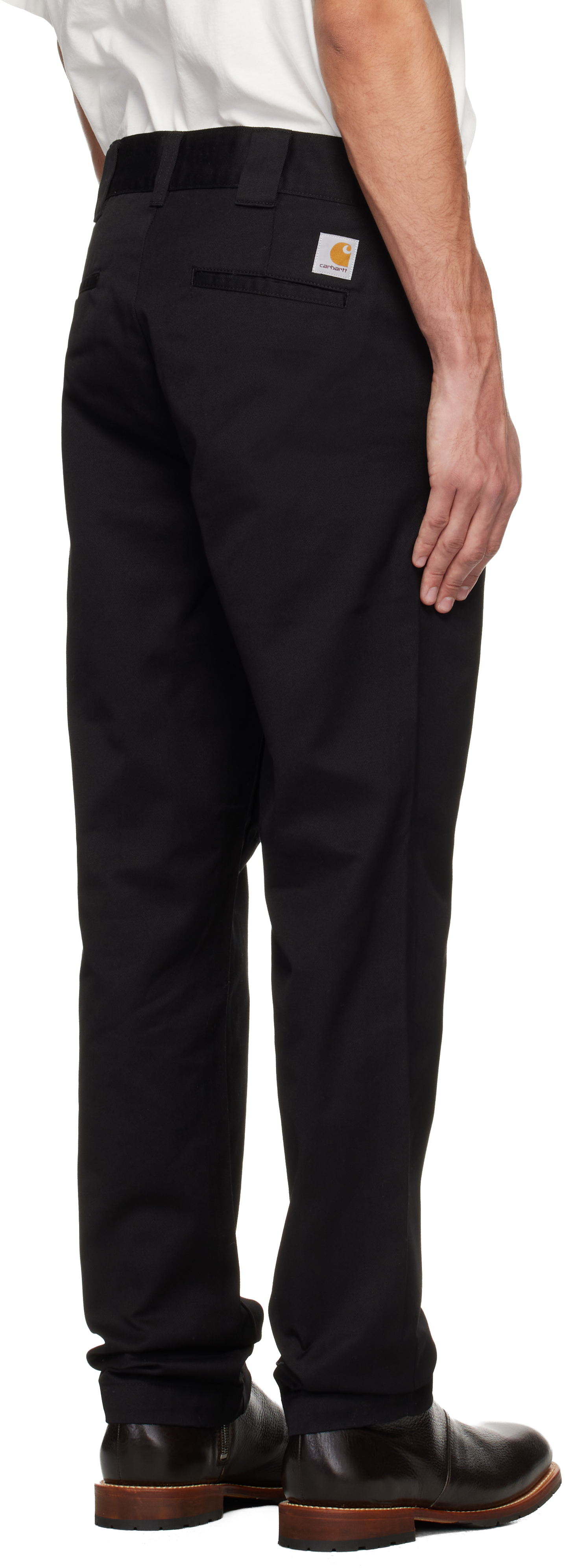 Black Rinsed Tapered Master Trousers