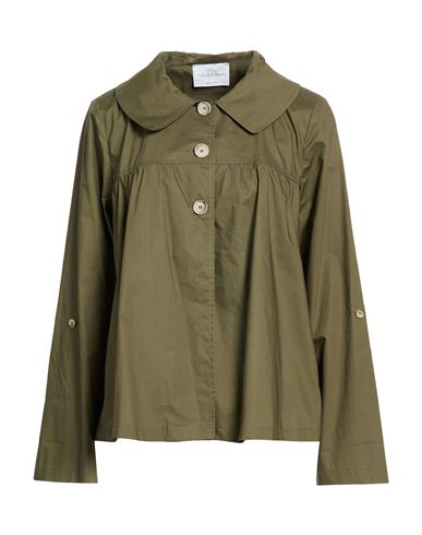 Woman Shirt Military green Size L Cotton