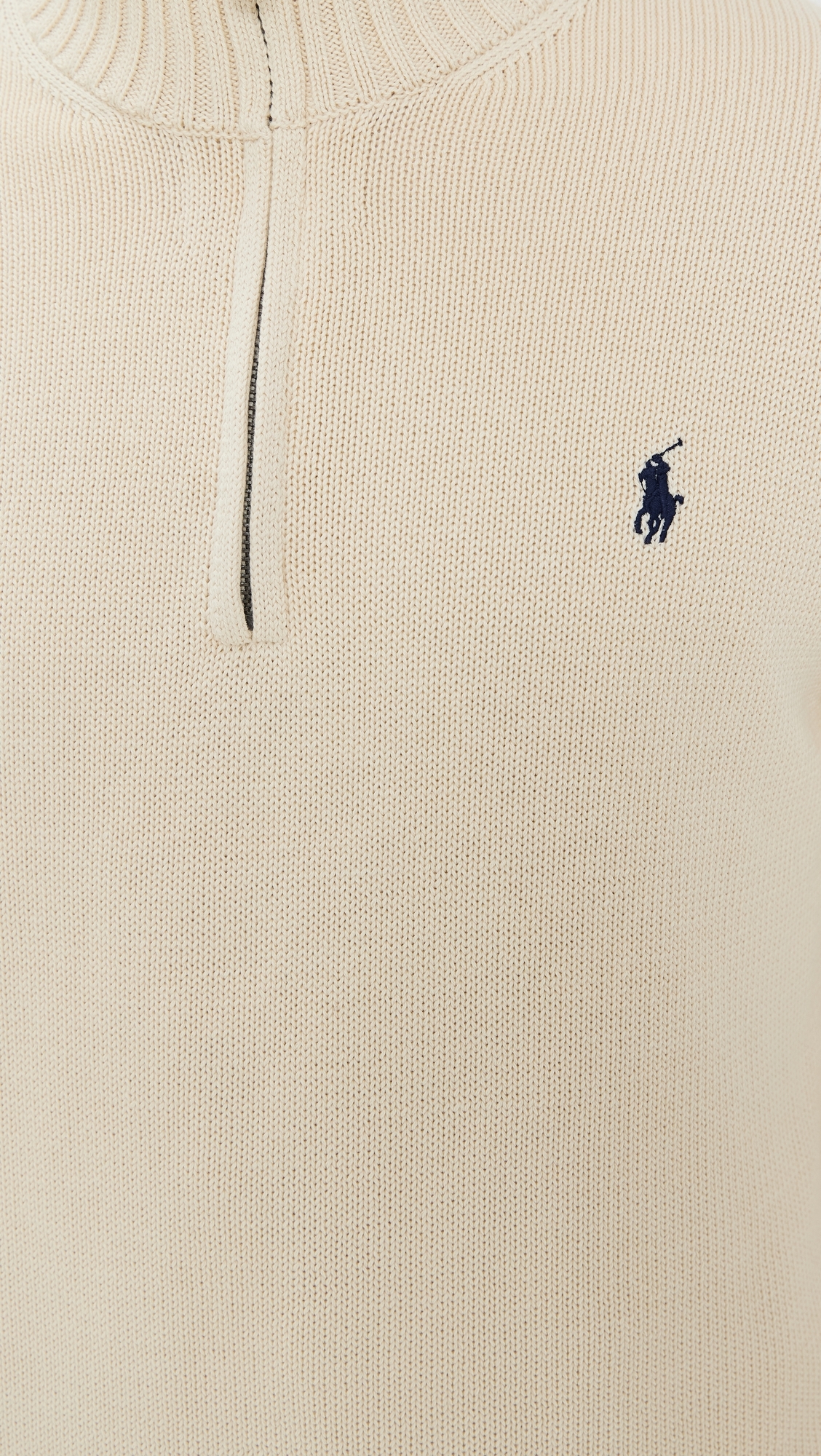 Cotton Half Zip Sweater Andover Cream