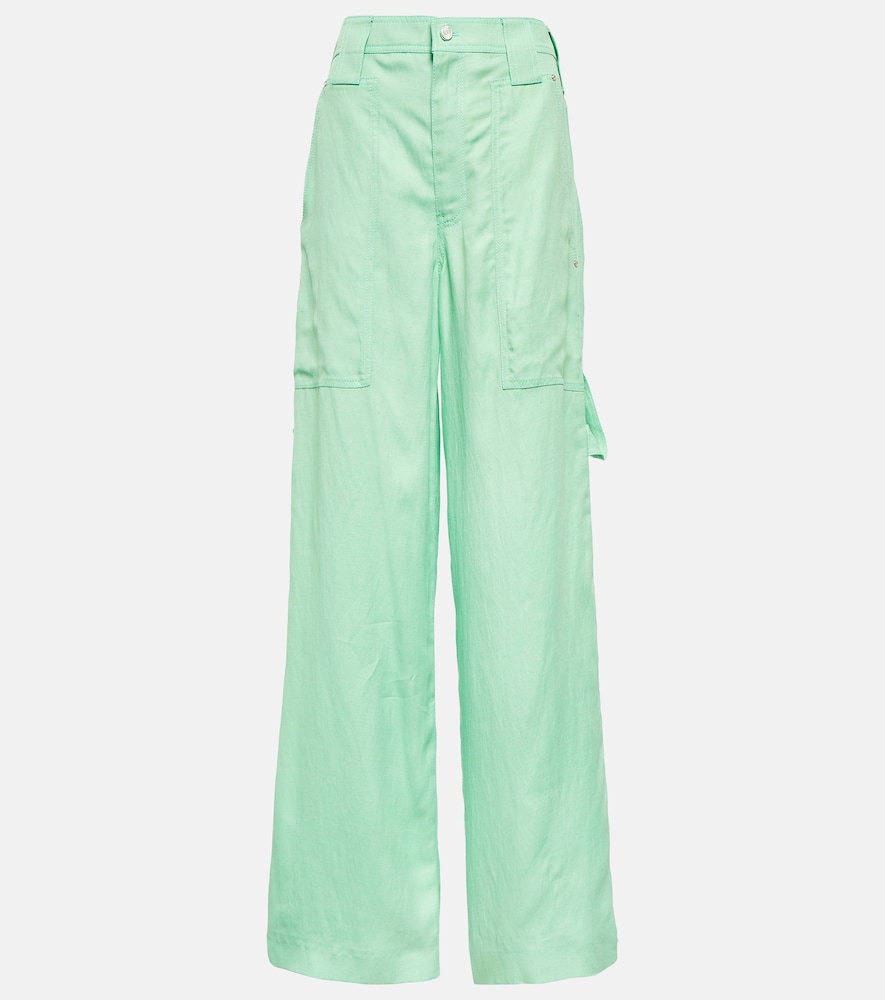 High-rise wide-leg pants