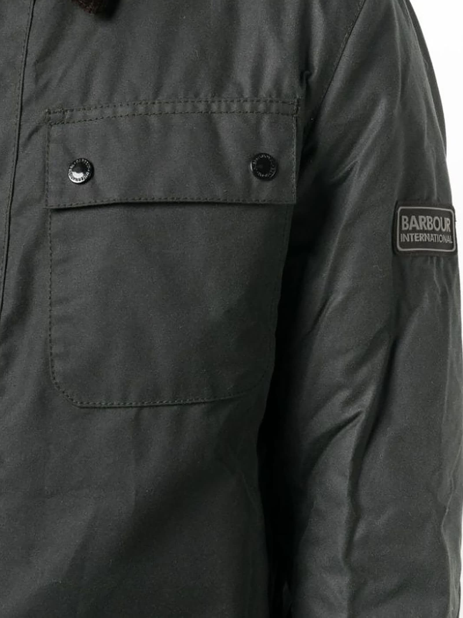 Dark Green Cotton Jacket, Wax Coated