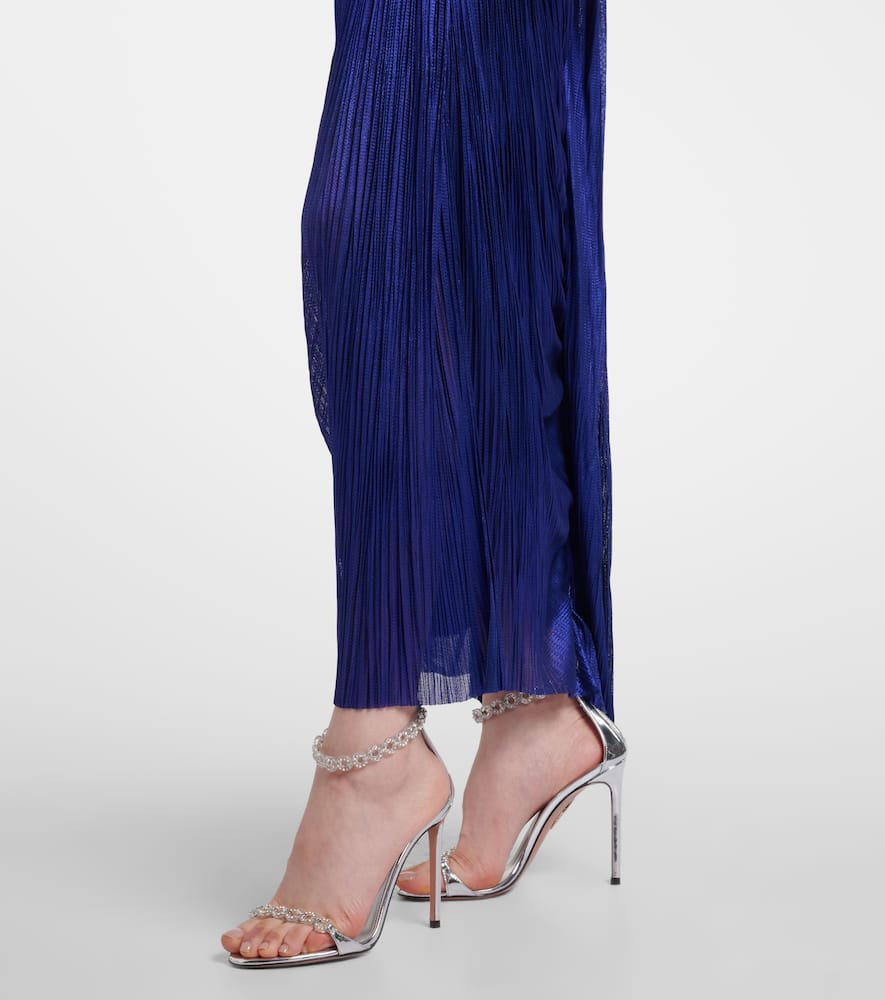 Faye metallic silk tulle bustier gown