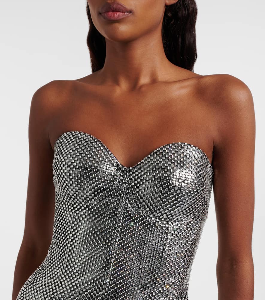 Embellished corset minidress