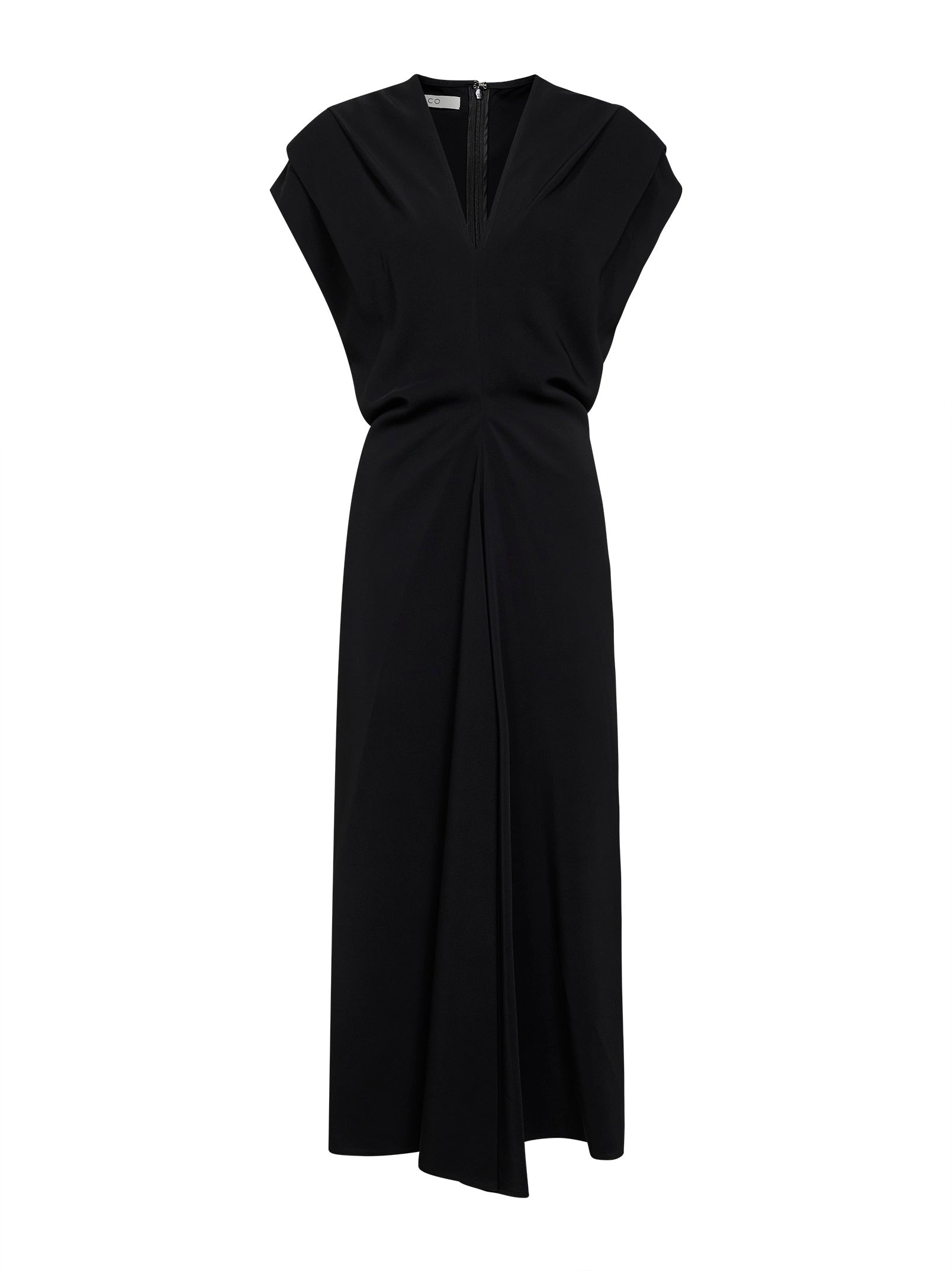 Viscose Shift Dress Dress — Black