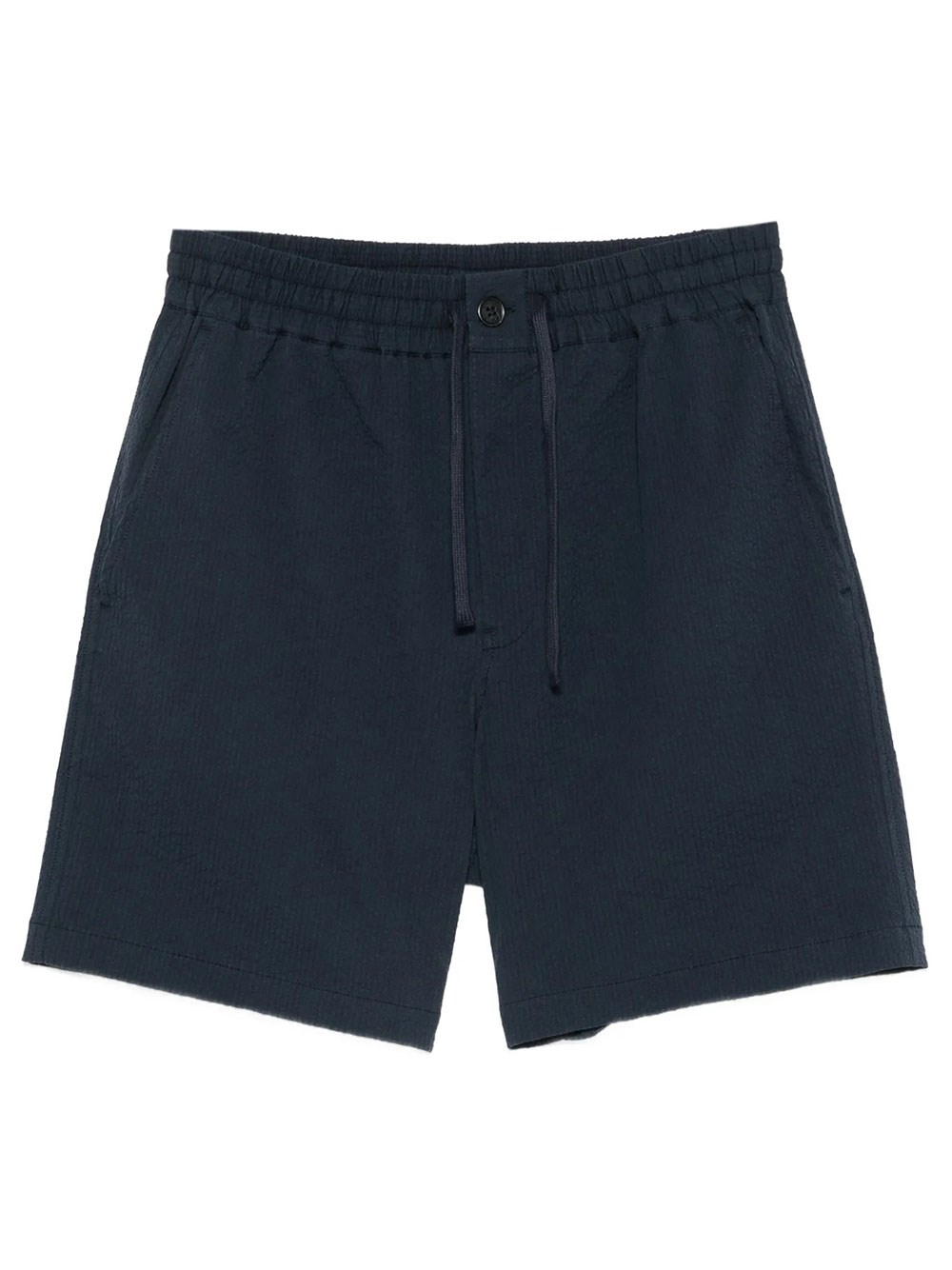 Elasticated Shorts In Cotton Seersucker