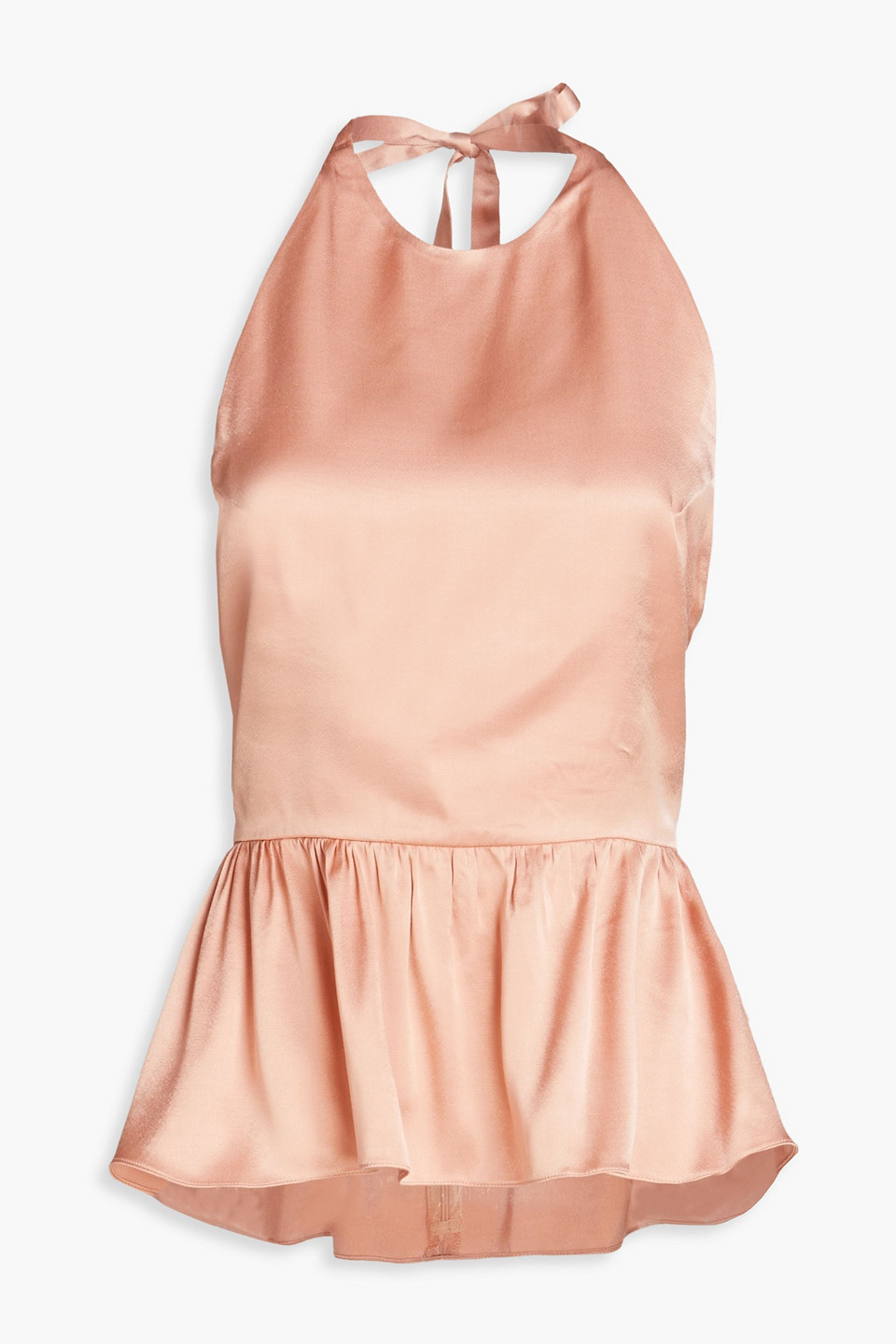 The Roberta Satin peplum top
