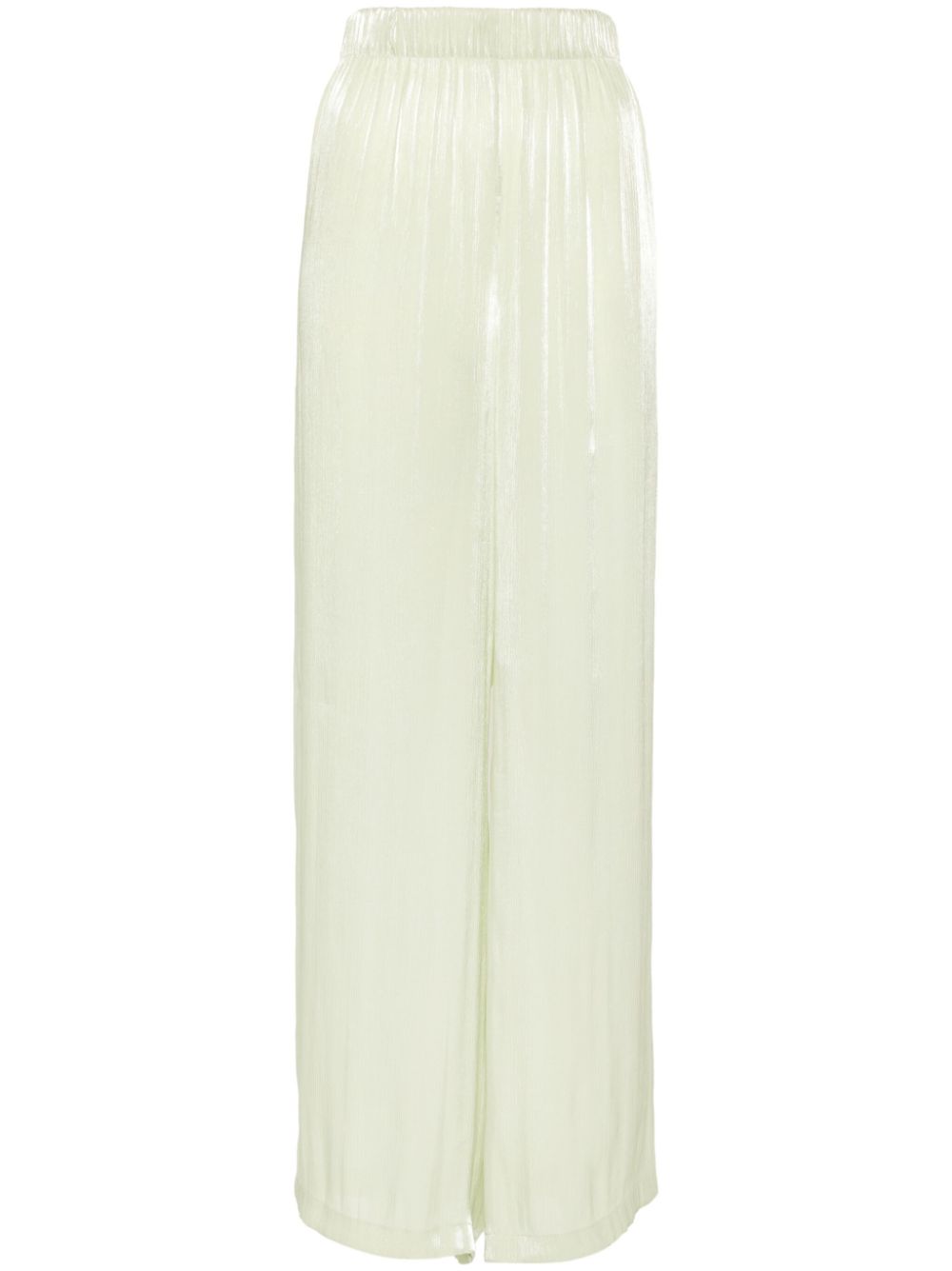 Georgette straight-leg trousers - Green