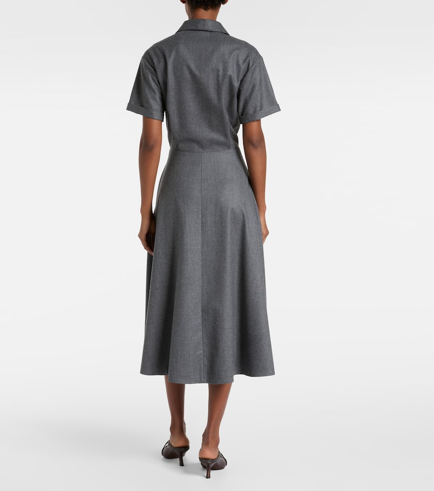 Virgin wool shirt dress