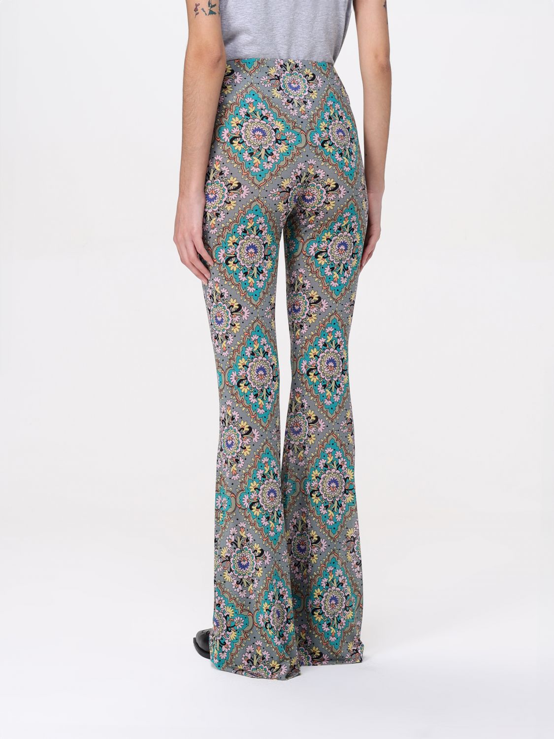 Floral-print trousers - Grey
