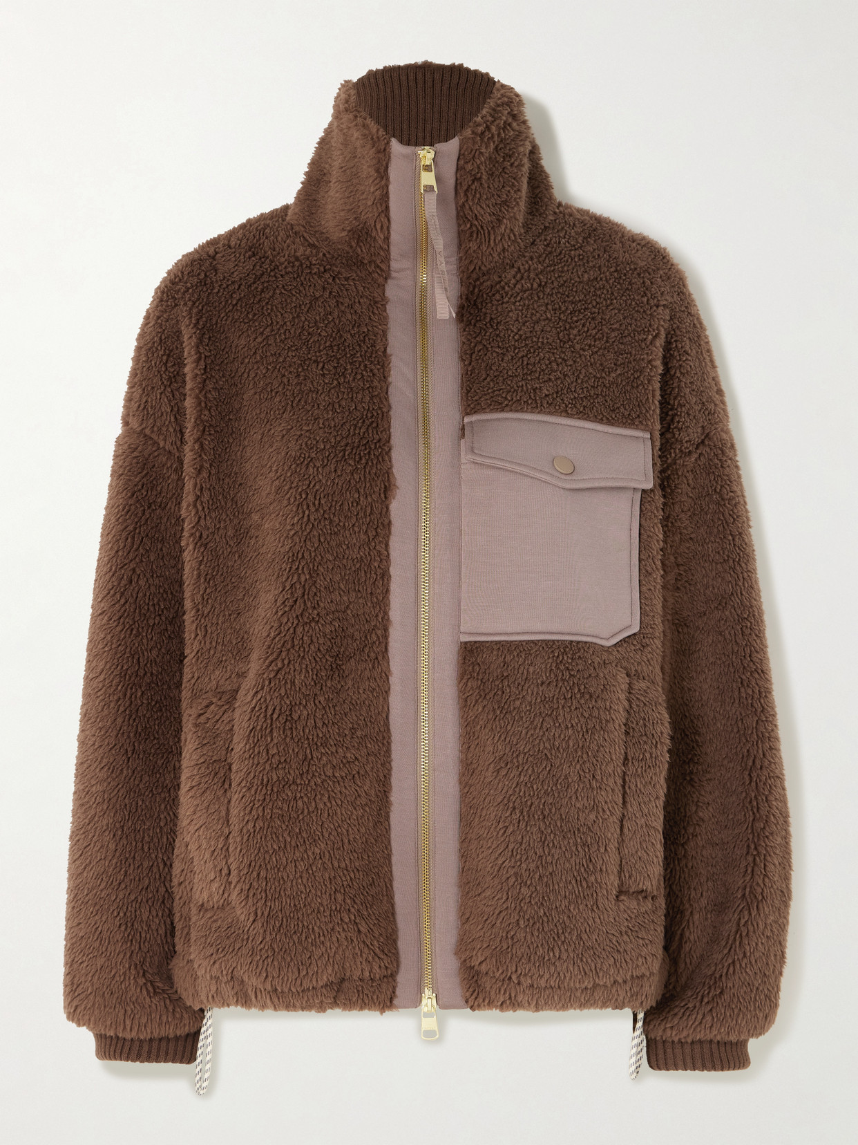 Lowell Doublesoft-trimmed Fleece Jacket - Brown