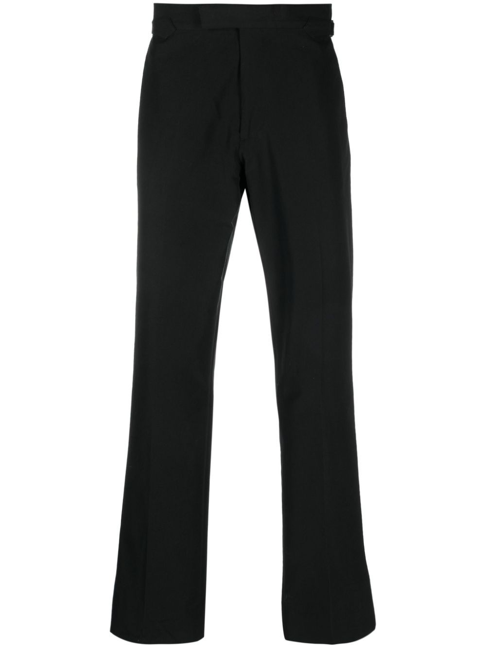 Sang straight-leg cotton trousers - Black