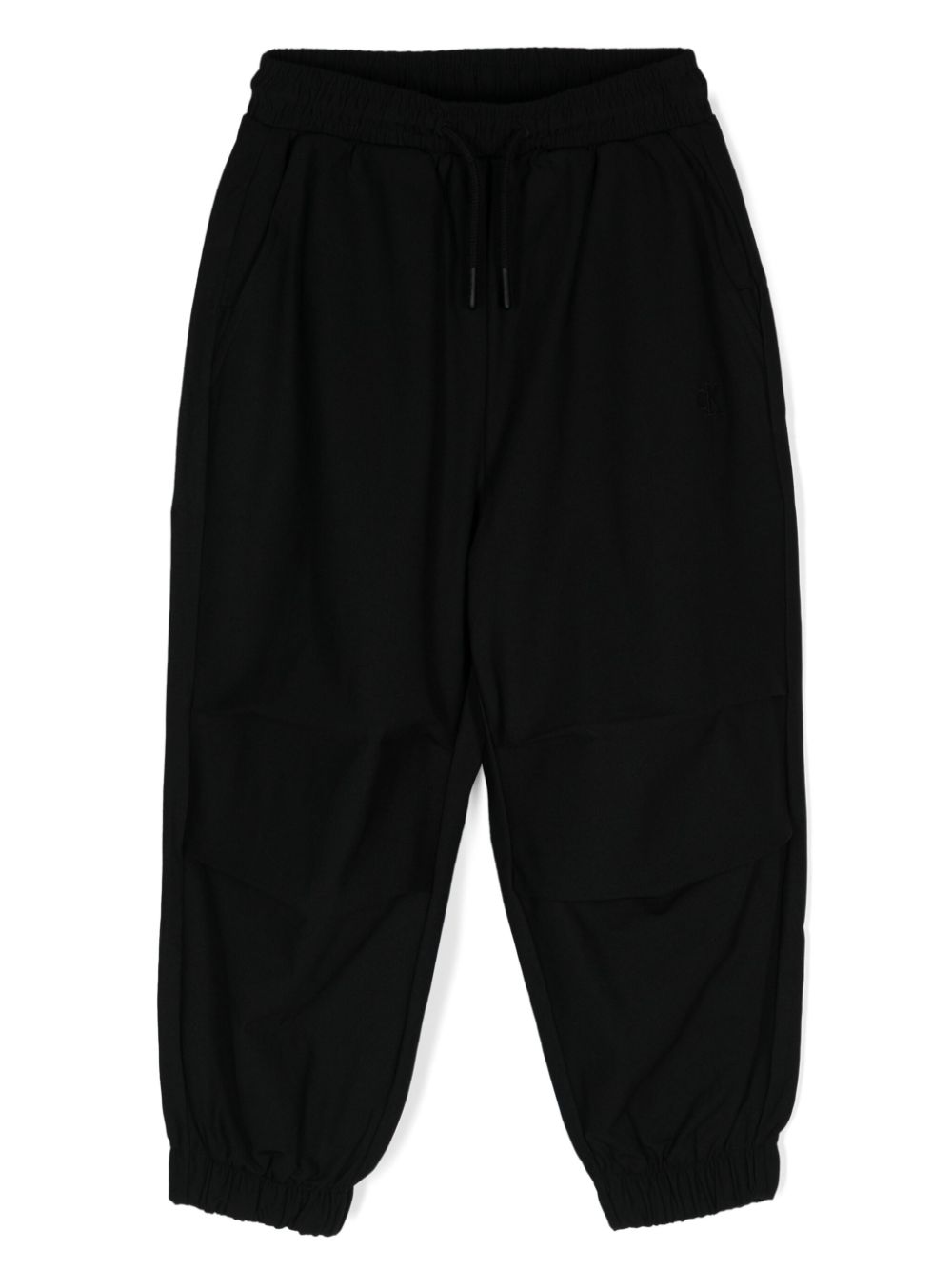 Embroidered-logo trousers - Black