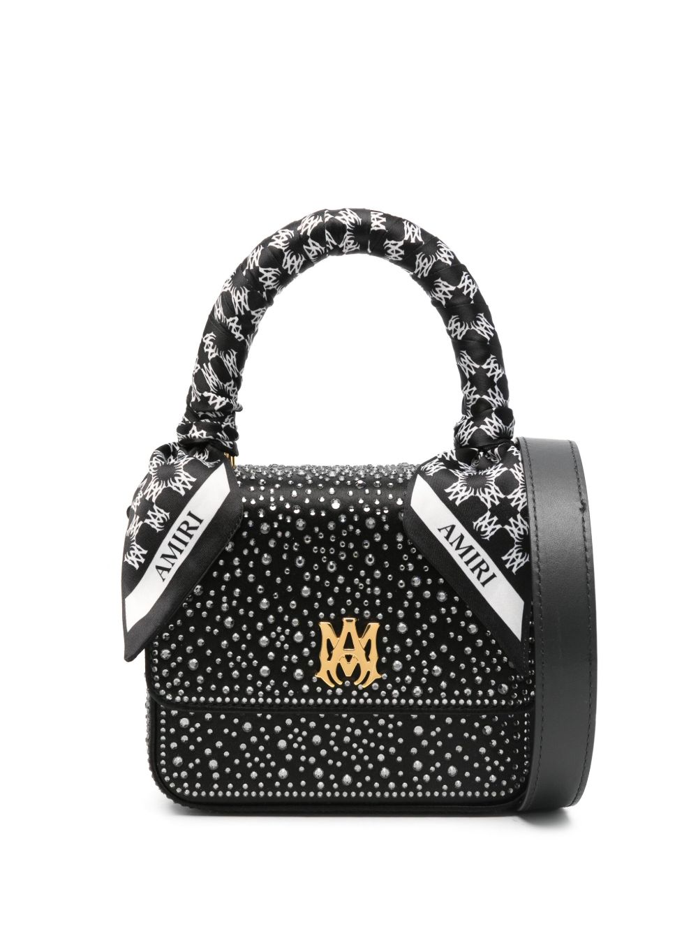 Rhinestone-embellished mini bag - Black