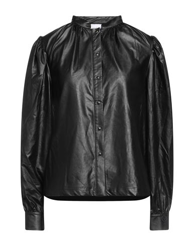 Woman Shirt Black Size 2 Polyurethane, Viscose