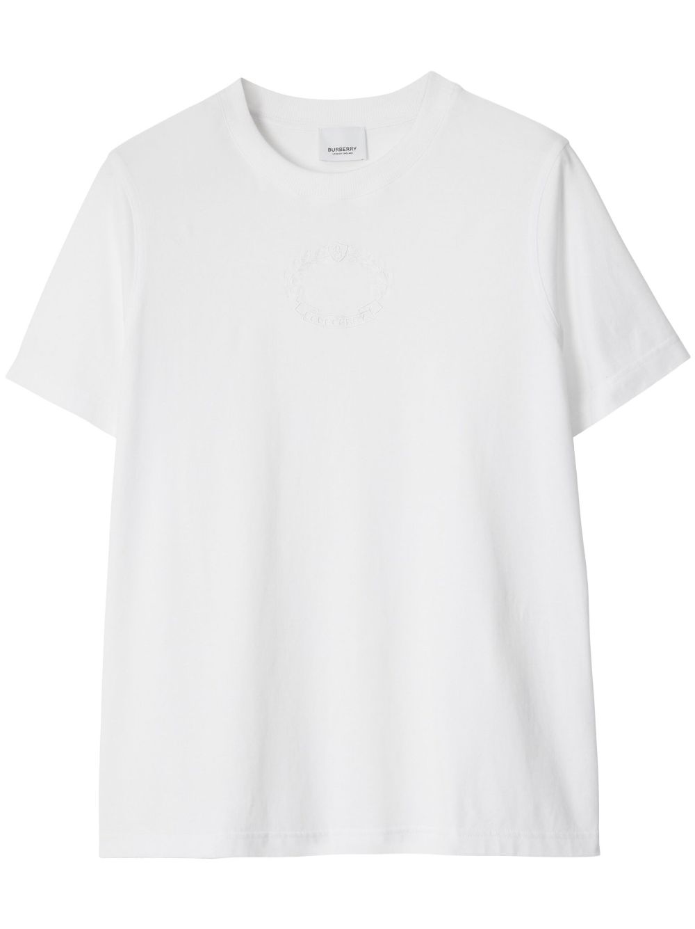 Tonal embroidered-logo T-shirt - White