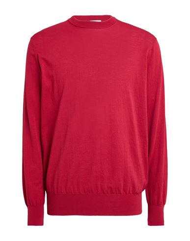 Man Sweater Burgundy Size 44 Cotton