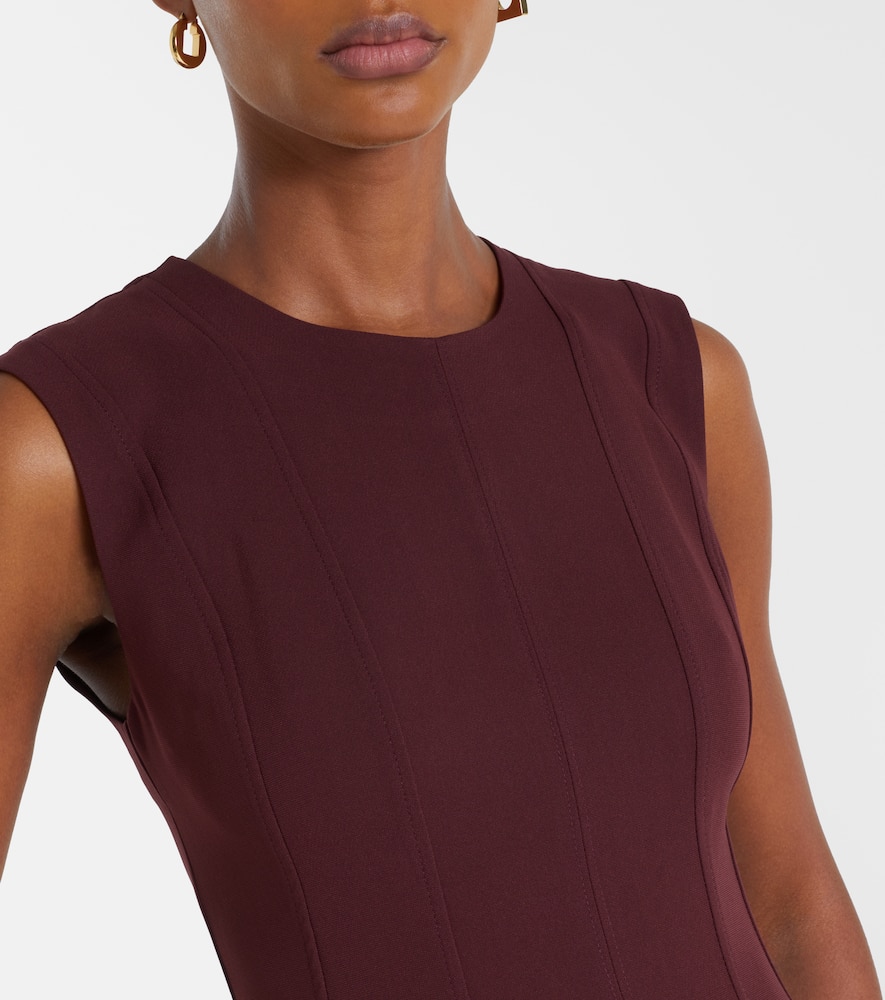 Raleigh crêpe and satin midi dress