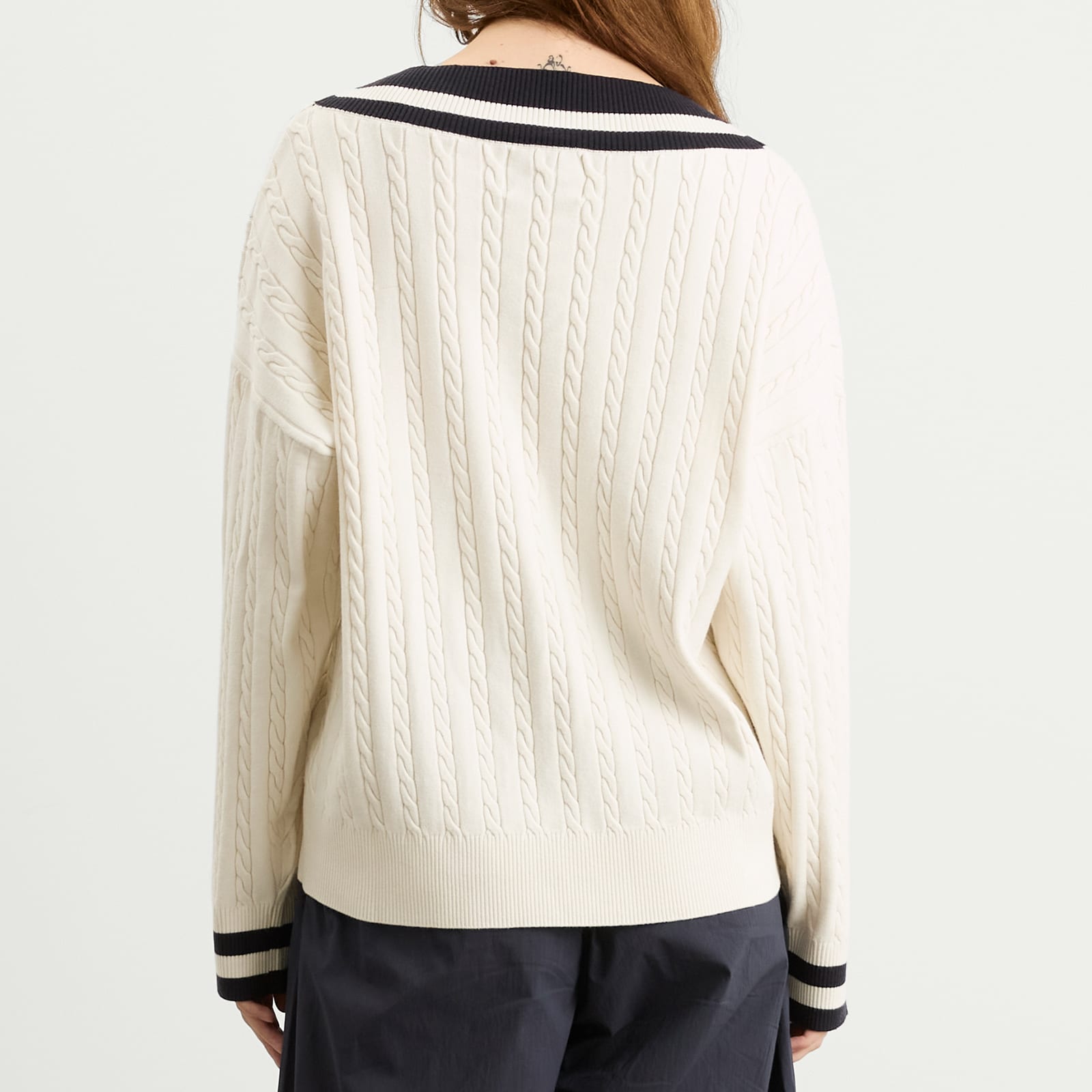 Women's Oversized Cricket Jumper in Ivory