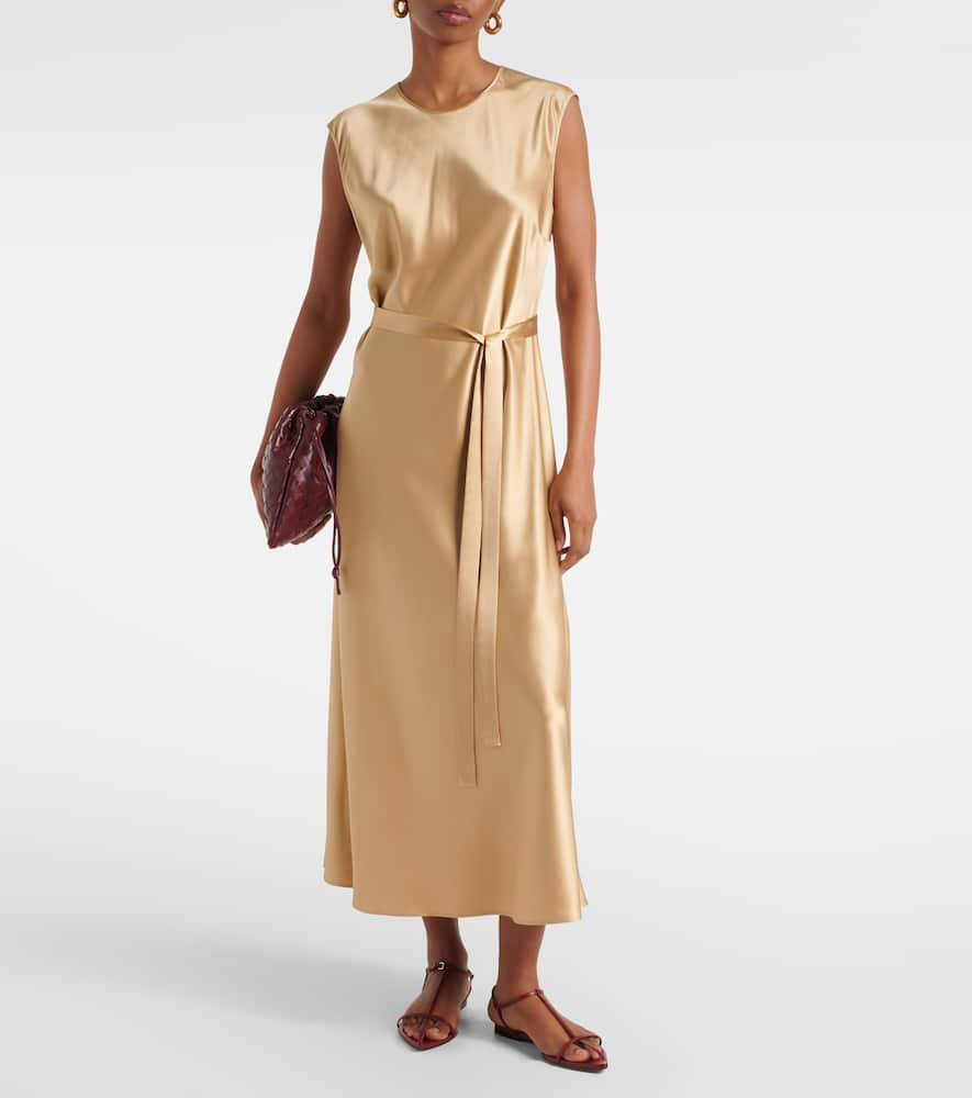 Garnier silk satin midi dress