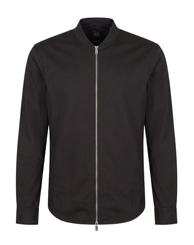 Man Shirt Black Size L Cotton, Elastane