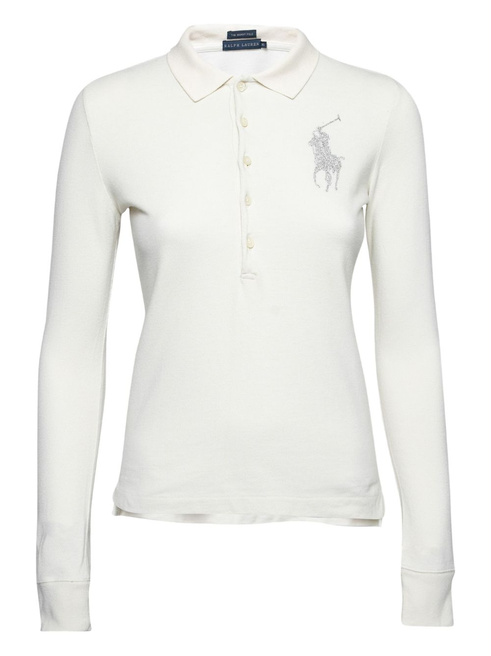 Pre-owned long-sleeve polo shirt - White