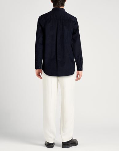 Man Shirt Midnight blue Size L Cotton, Lyocell