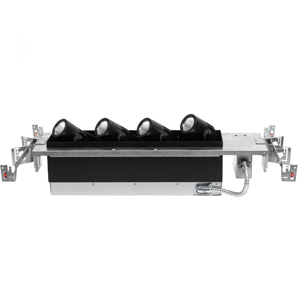 WAC Lighting 120V 4-Light LED Precision Multiple Four Light Housing with Light Engine in Black - MT4LD416NE-F30-BK