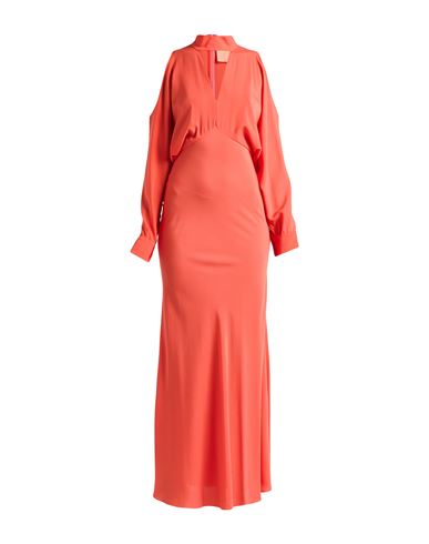 Woman Maxi dress Orange Size 2 Viscose