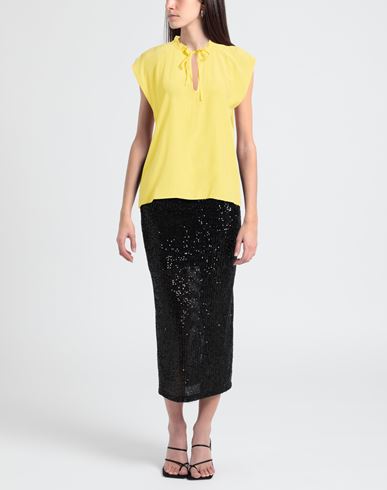 Woman Top Yellow Size M Silk