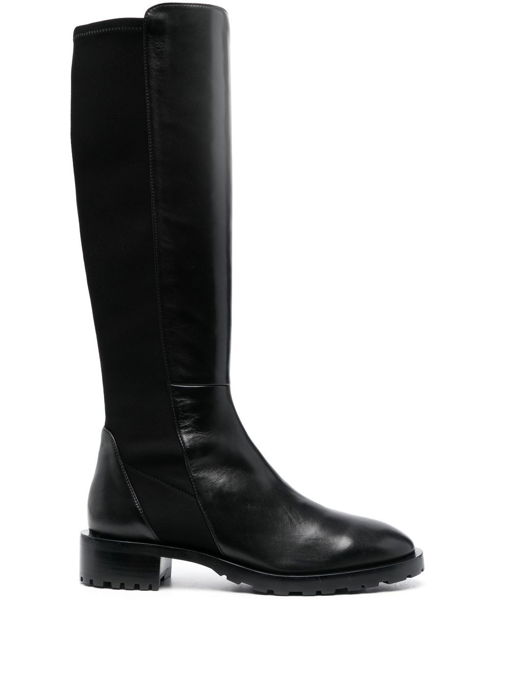 Panelled knee-length boots - Black